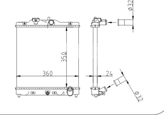 Hart 602 172 - Радиатор, охлаждение двигателя avtokuzovplus.com.ua