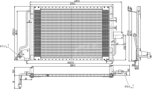 Hart 602 265 - Конденсатор кондиционера avtokuzovplus.com.ua