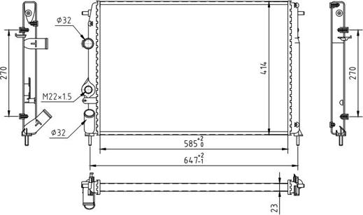 Hart 603 410 - Радиатор, охлаждение двигателя avtokuzovplus.com.ua