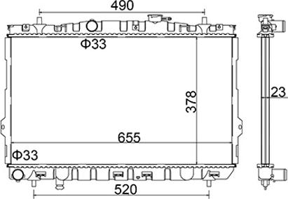 Hart 603 680 - Радіатор, охолодження двигуна autocars.com.ua