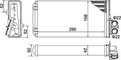 Hart 605 792 - Теплообмінник, опалення салону autocars.com.ua