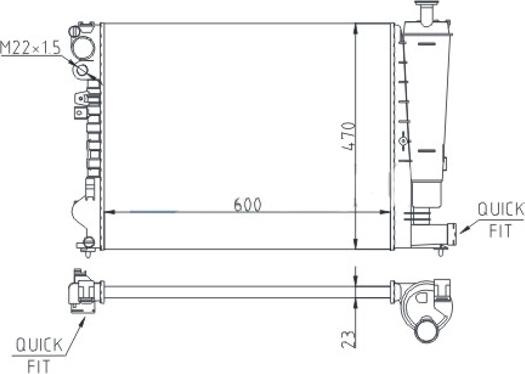 Hart 605 977 - Радіатор, охолодження двигуна autocars.com.ua