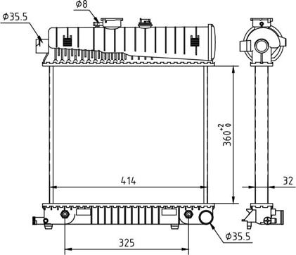 Hart 605 987 - Радиатор, охлаждение двигателя avtokuzovplus.com.ua