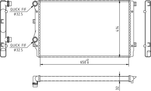 Hart 605 992 - Радиатор, охлаждение двигателя avtokuzovplus.com.ua