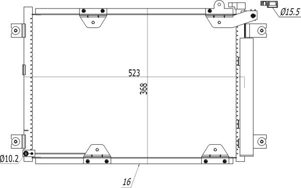 Hart 606 200 - Конденсатор кондиционера avtokuzovplus.com.ua