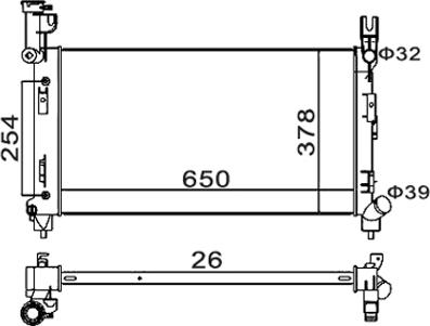 Hart 606 409 - Радіатор, охолодження двигуна autocars.com.ua