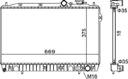 Hart 606 423 - Радиатор, охлаждение двигателя avtokuzovplus.com.ua