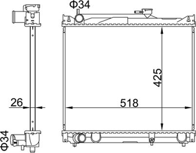 Hart 606 446 - Радіатор, охолодження двигуна autocars.com.ua