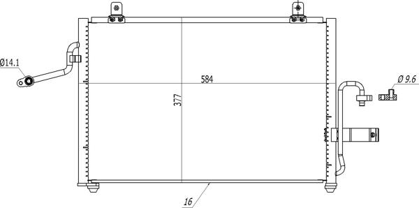 Hart 606 539 - Конденсатор, кондиціонер autocars.com.ua