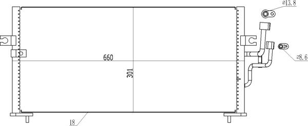 Hart 606 703 - Конденсатор, кондиціонер autocars.com.ua