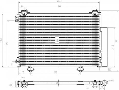 Hart 607 147 - Конденсатор, кондиціонер autocars.com.ua