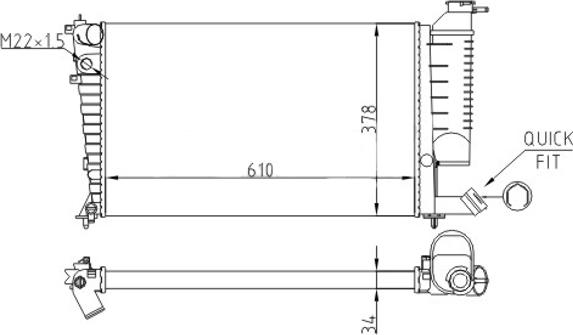 Hart 608 359 - Радиатор, охлаждение двигателя avtokuzovplus.com.ua