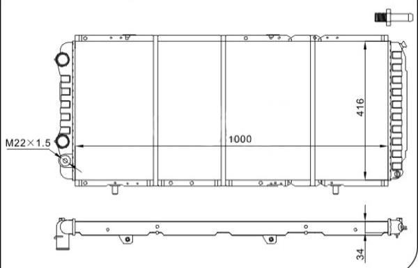 Hart 611 188 - Радіатор, охолодження двигуна autocars.com.ua