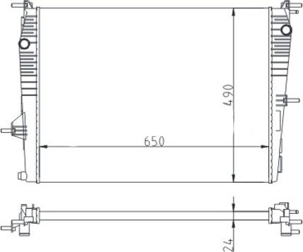 Hart 611 193 - Радиатор, охлаждение двигателя avtokuzovplus.com.ua