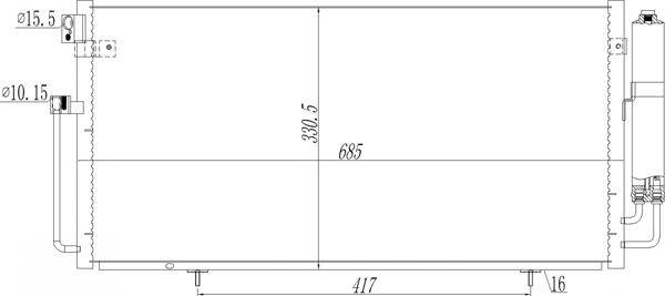 Hart 611 256 - Конденсатор, кондиціонер autocars.com.ua
