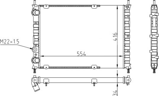 Hart 611 771 - Радіатор, охолодження двигуна autocars.com.ua