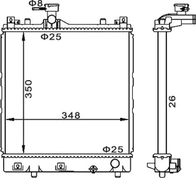 Hart 611 845 - Радиатор, охлаждение двигателя autodnr.net