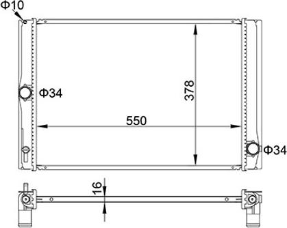 Hart 611 854 - Радіатор, охолодження двигуна autocars.com.ua