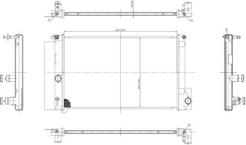 Hart 611 856 - Радіатор, охолодження двигуна autocars.com.ua