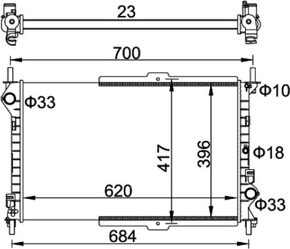 Hart 611 944 - Радиатор, охлаждение двигателя avtokuzovplus.com.ua