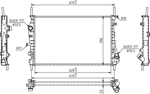 Hart 612 329 - Радиатор, охлаждение двигателя avtokuzovplus.com.ua