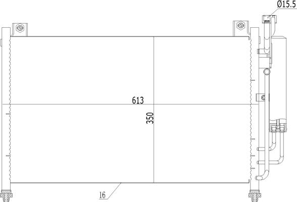 Hart 612 410 - Конденсатор, кондиціонер autocars.com.ua