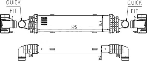 Hart 612 565 - Интеркулер, теплообменник турбины avtokuzovplus.com.ua