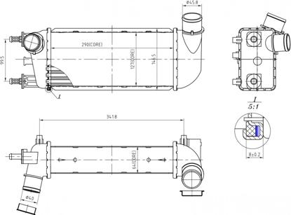 Hart 614 197 - Интеркулер, теплообменник турбины avtokuzovplus.com.ua