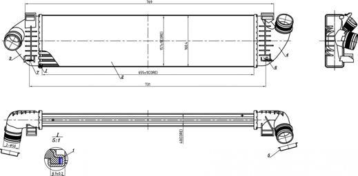 Hart 614 198 - Интеркулер, теплообменник турбины avtokuzovplus.com.ua