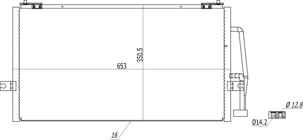 Hart 614 477 - Конденсатор, кондиціонер autocars.com.ua