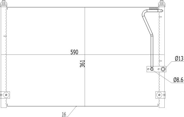 Hart 614 486 - Конденсатор, кондиціонер autocars.com.ua