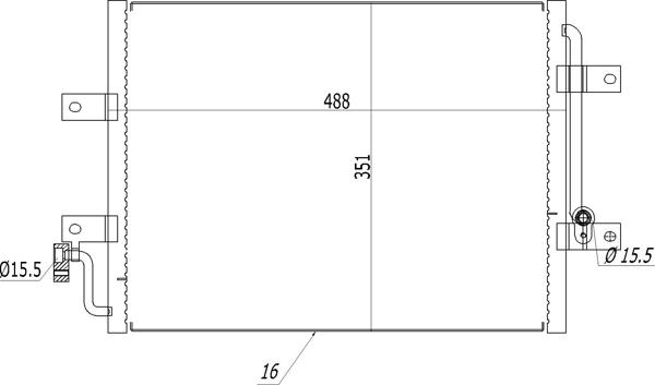 Hart 614 530 - Конденсатор, кондиціонер autocars.com.ua