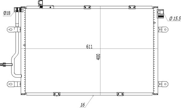 Hart 614 546 - Конденсатор, кондиціонер autocars.com.ua