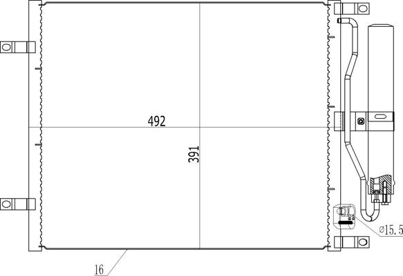Hart 614 548 - Конденсатор, кондиціонер autocars.com.ua