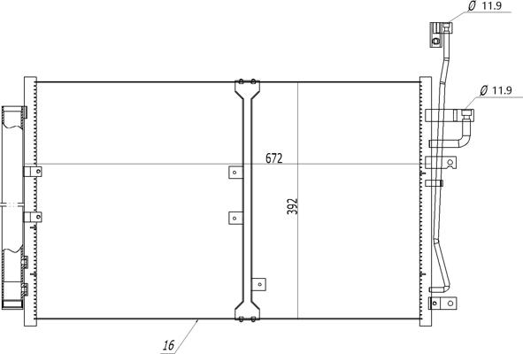 Hart 614 574 - Конденсатор, кондиціонер autocars.com.ua
