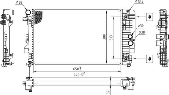 Hart 618 605 - Радиатор, охлаждение двигателя autodnr.net