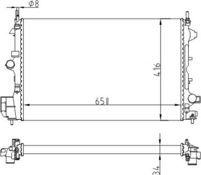 Hart 620 237 - Радіатор, охолодження двигуна autocars.com.ua