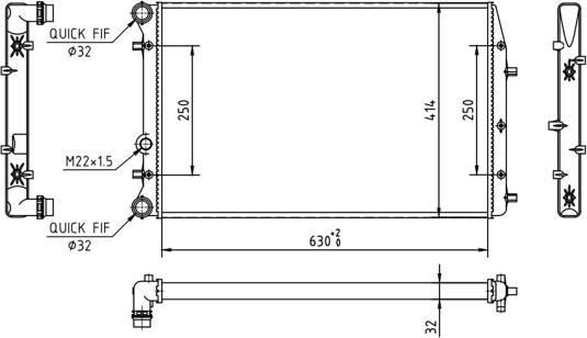 Hart 620 251 - Радиатор, охлаждение двигателя avtokuzovplus.com.ua