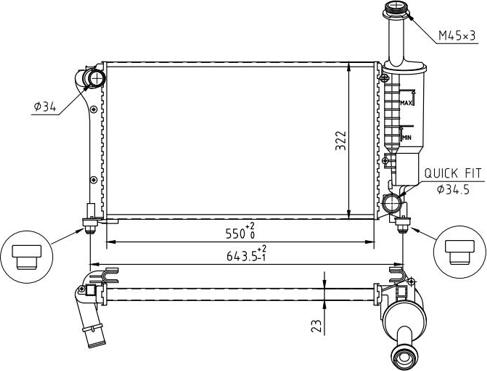 Hart 620 253 - Радиатор, охлаждение двигателя avtokuzovplus.com.ua