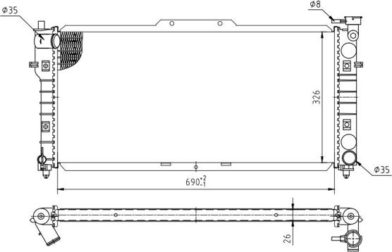 Hart 620 254 - Радиатор, охлаждение двигателя avtokuzovplus.com.ua