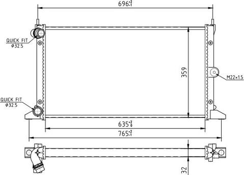 Hart 620 267 - Радіатор, охолодження двигуна autocars.com.ua