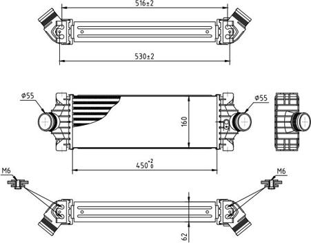 Hart 620 806 - Интеркулер, теплообменник турбины avtokuzovplus.com.ua