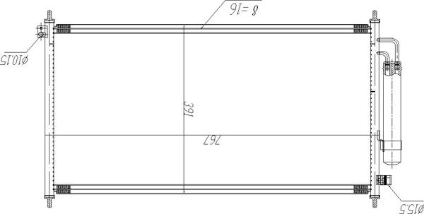 Hart 621 610 - Конденсатор, кондиціонер autocars.com.ua