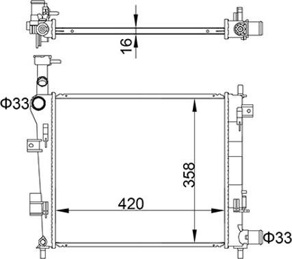 Hart 622 276 - Радиатор, охлаждение двигателя avtokuzovplus.com.ua