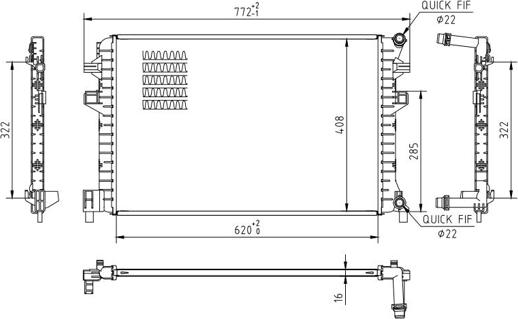 Hart 623 812 - Радиатор, охлаждение двигателя avtokuzovplus.com.ua