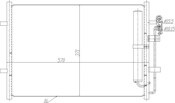 Hart 623 923 - Конденсатор, кондиціонер autocars.com.ua