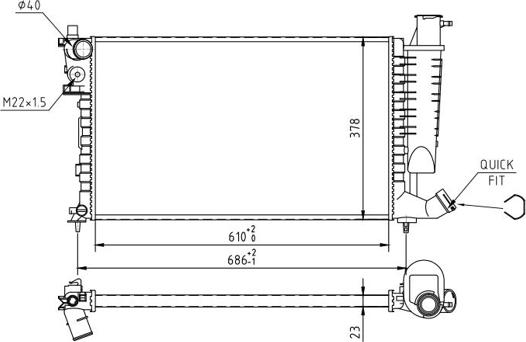 Hart 637 132 - Радіатор, охолодження двигуна autocars.com.ua