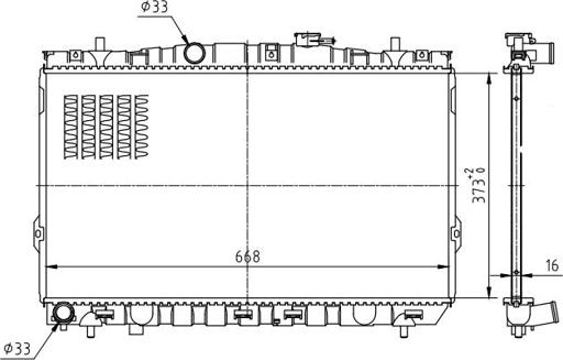 Hart 637 149 - Радиатор, охлаждение двигателя avtokuzovplus.com.ua