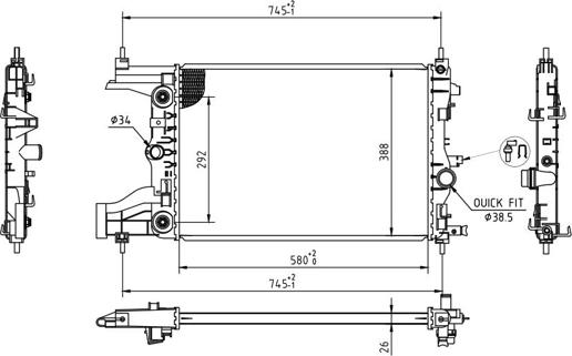 Hart 637 155 - Радиатор, охлаждение двигателя avtokuzovplus.com.ua