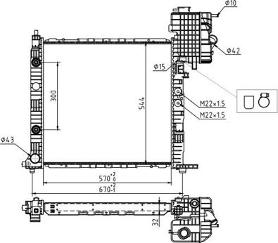 Hart 637 191 - Радиатор, охлаждение двигателя avtokuzovplus.com.ua